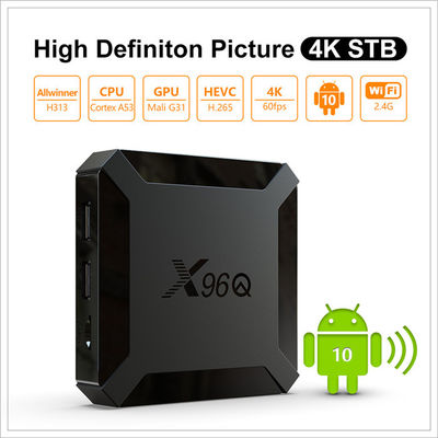 X96Q Smart Allwinner OTT Android TV Kutusu H313 Dört Çekirdekli 2GB 16GB Ses Kontrolü