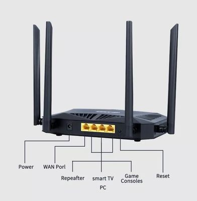 Fiber Optik Modem Router Dual Band Gigabit Uzun Menzilli AX1800 Büyük Evler İçin Kablosuz Wifi Router