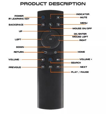 Çok Fonksiyonlu IR Öğrenme Bluetooth Sesli Uzaktan Kumanda DC 2.2v-3.6v