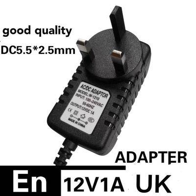12V AB Fişi Düzenlenmiş AC DC Adaptörü 100V-240V Dönüştürücü 1A 1000mA Güç Kaynağı