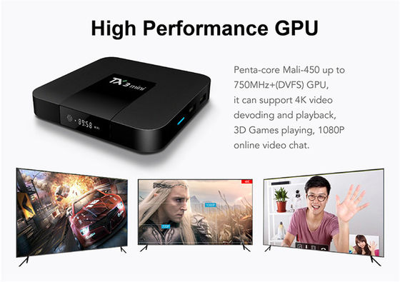 Android Smart Amlogic S905x3 Android Tv Kutusu Mini 2G 16G 4K H.265 2.4G Flama Alıcısı