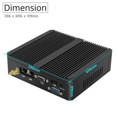 RS232 J1800 2 Ethernet Lan Mini İş İstasyonu PC Fansız Endüstriyel PC Masaüstü