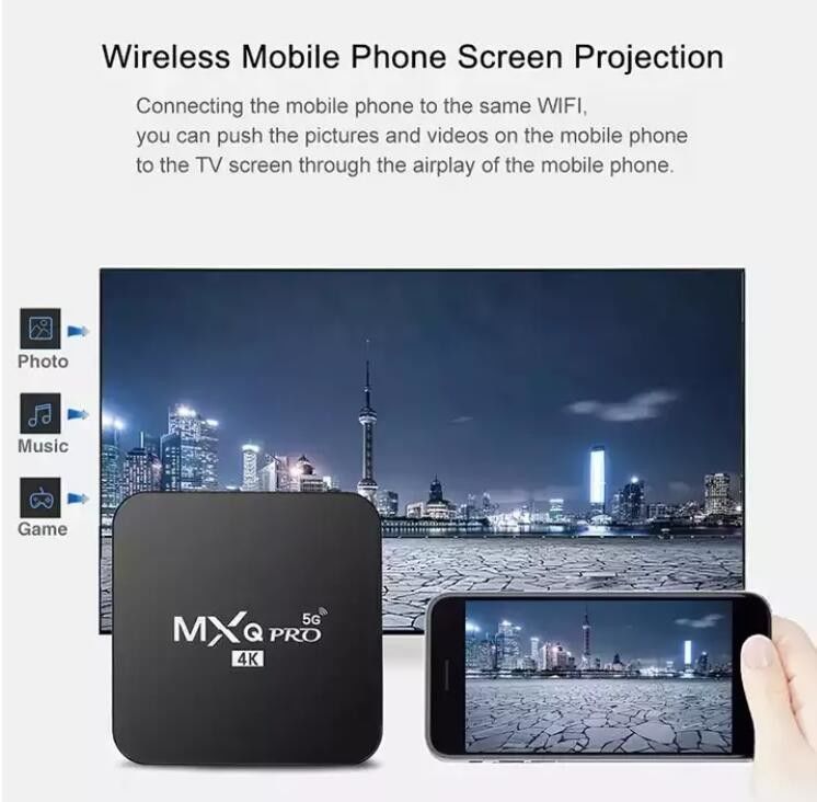 Akıllı WiFi  H3 Allwinner Android Box TV MXQ Pro 4K 2K Dört Çekirdekli